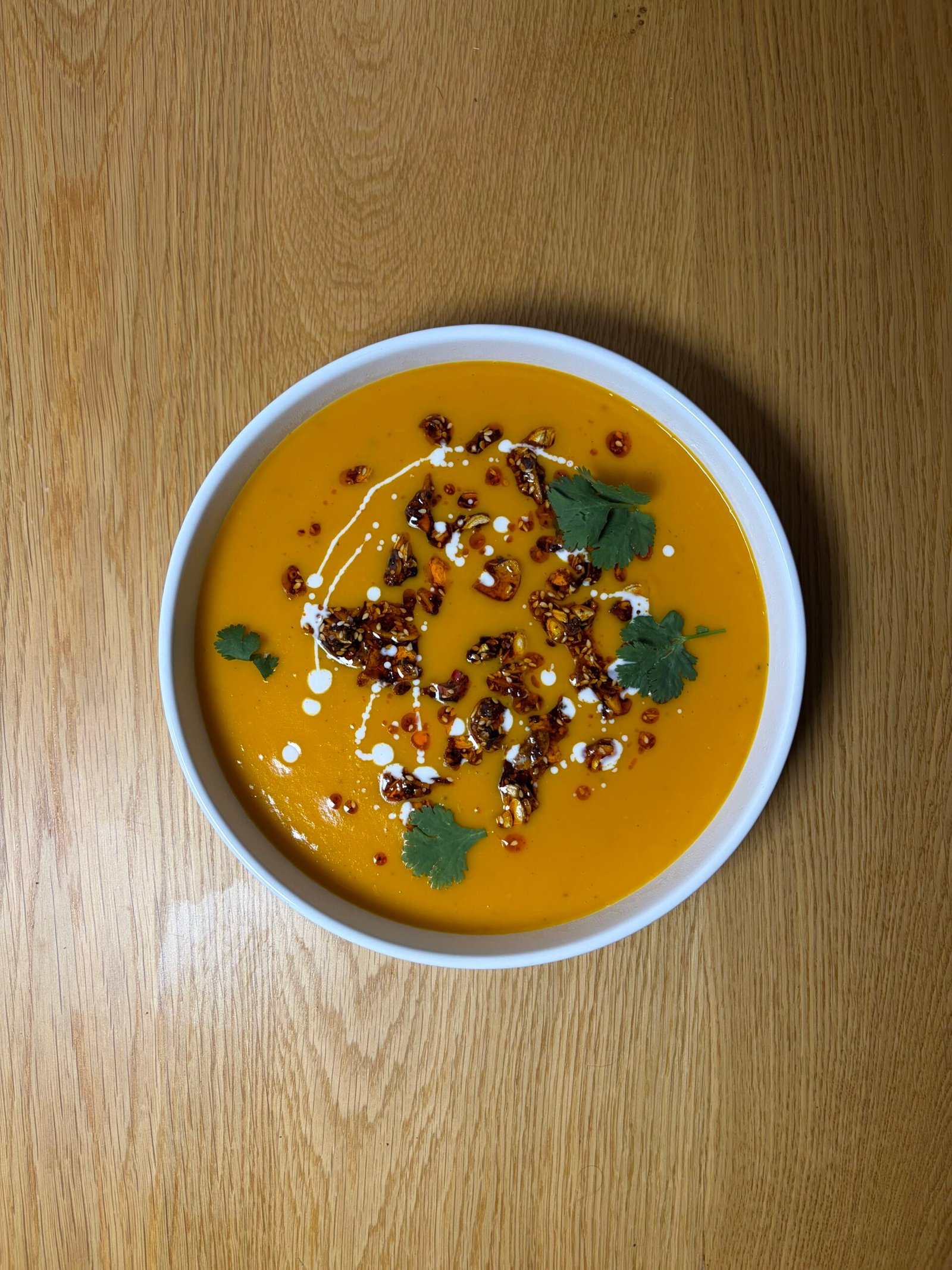 Butternut Squash Soup with Chili Crisp