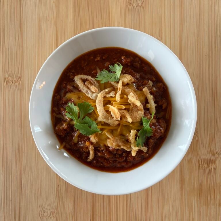 Hearty Tomato Beef & Sausage Chili