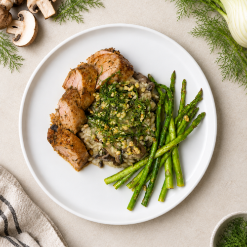 Pork Mushroom Risotto