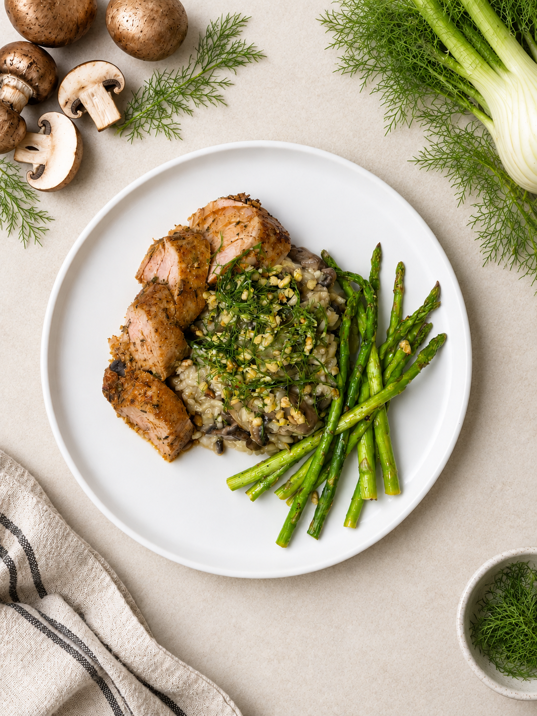 Pork Mushroom Risotto